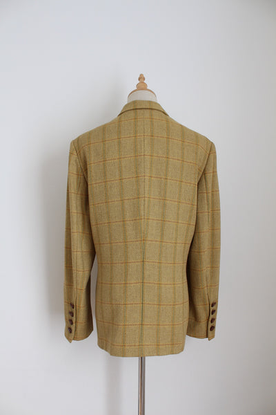 VAN LAACK PLAID BLAZER GREEN - SIZE 12