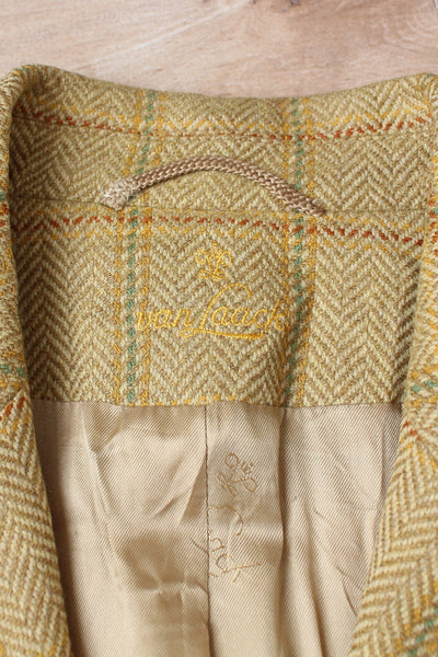 VAN LAACK PLAID BLAZER GREEN - SIZE 12