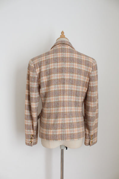 871 MADISON AVENUE PLAID BLAZER - SIZE 8