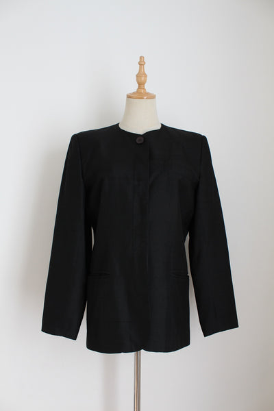 100% SILK AXIOM JACKET BLACK - SIZE 8