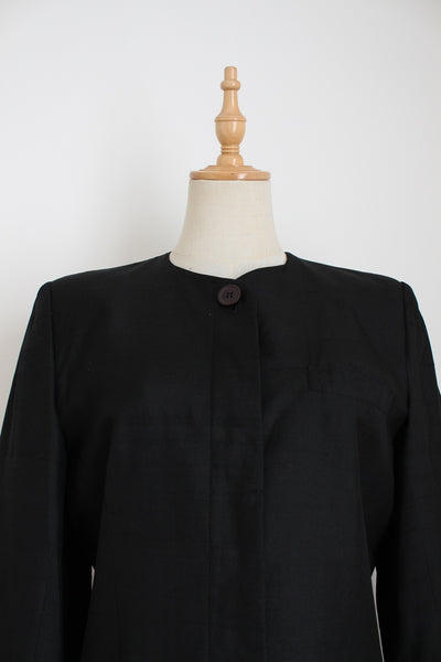 100% SILK AXIOM JACKET BLACK - SIZE 8