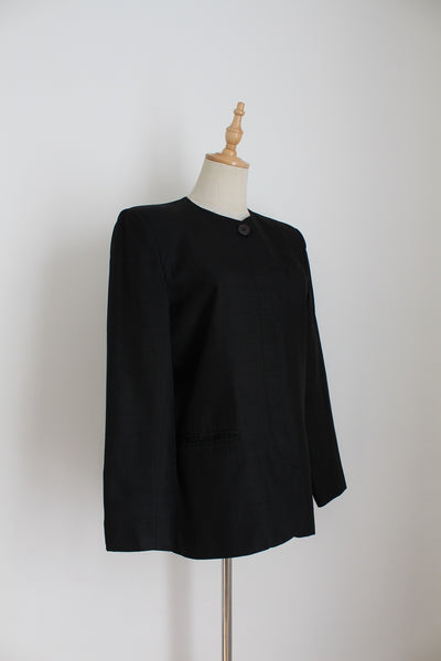 100% SILK AXIOM JACKET BLACK - SIZE 8
