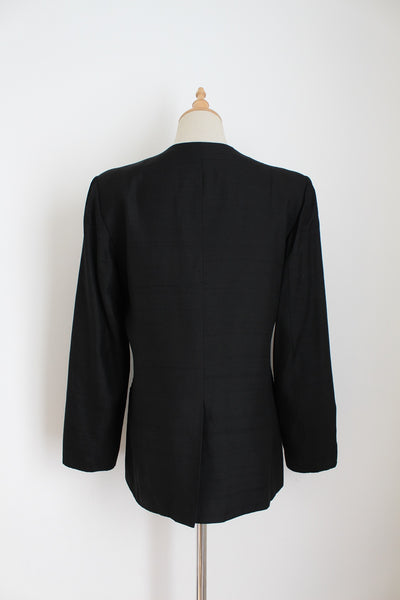 100% SILK AXIOM JACKET BLACK - SIZE 8