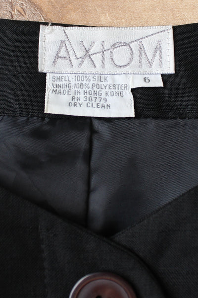 100% SILK AXIOM JACKET BLACK - SIZE 8