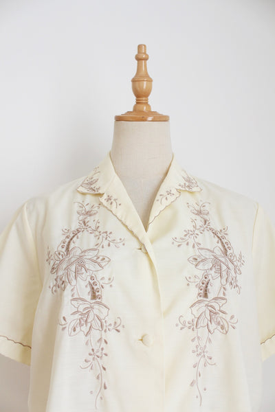 PEACOCK CHINESE EMBROIDERY SHIRT - SIZE 10
