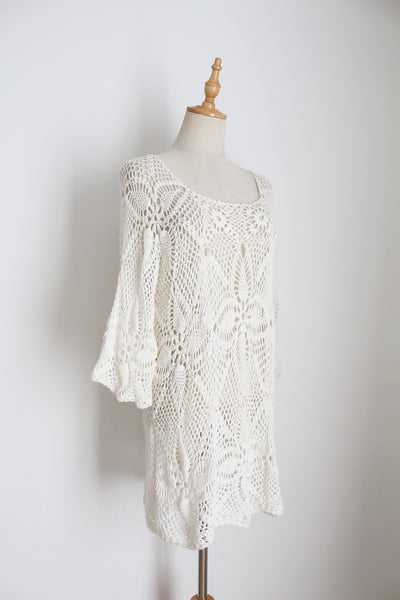 VINTAGE CROCHET BEACH DRESS - SIZE S/M