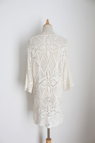 VINTAGE CROCHET BEACH DRESS - SIZE S/M