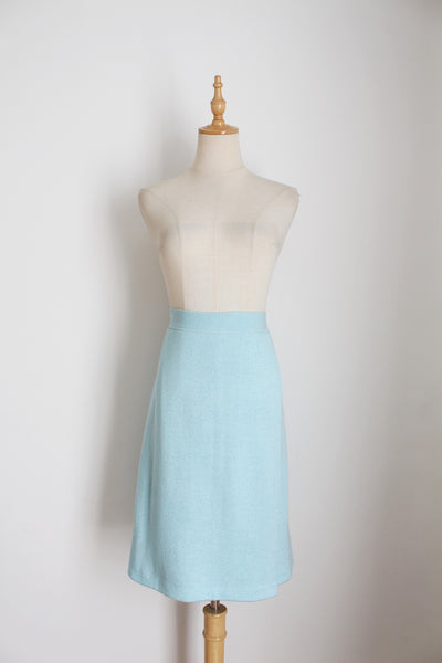 LUISA SPAGNOLI KNIT SKIRT BLUE - SIZE 10
