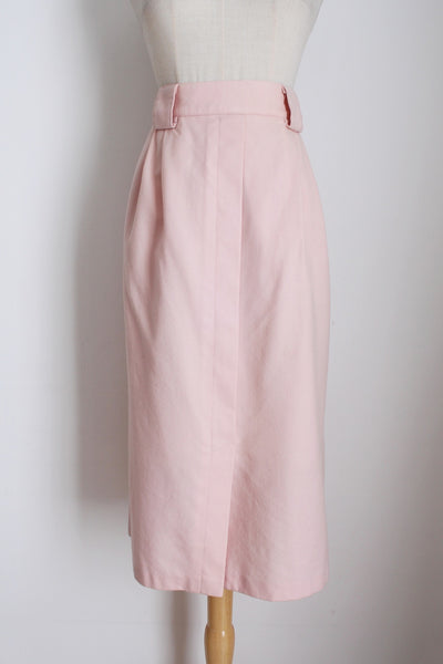 VINTAGE WOOL PENCIL SKIRT PINK - SIZE 6
