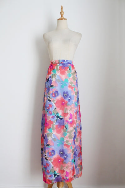 ALEX COLMAN FLORAL MAXI SKIRT - SIZE 8