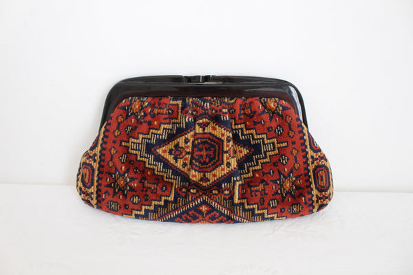 VINTAGE CARPET BAG CLUTCH