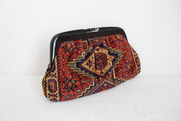 VINTAGE CARPET BAG CLUTCH
