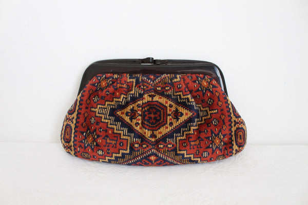 VINTAGE CARPET BAG CLUTCH