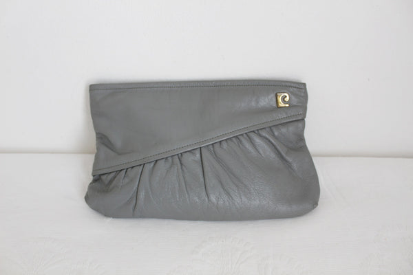 PIERRE CARDIN LEATHER CLUTCH GREY