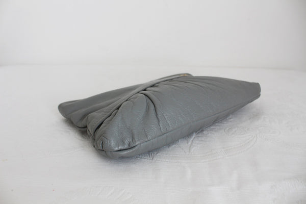 PIERRE CARDIN LEATHER CLUTCH GREY