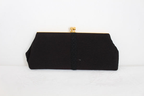 VINTAGE SILK CLUTCH BLACK