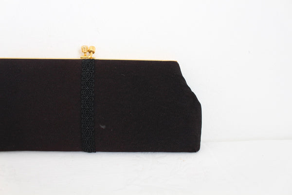 VINTAGE SILK CLUTCH BLACK