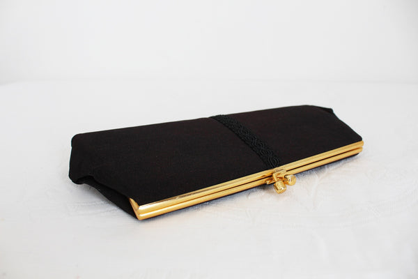 VINTAGE SILK CLUTCH BLACK