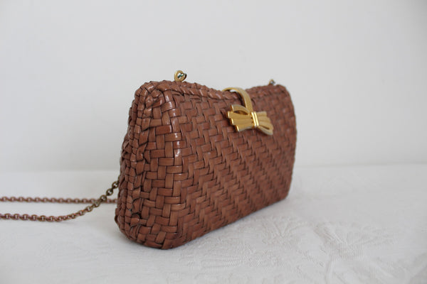 VINTAGE WICKER BASKET CHAIN BAG