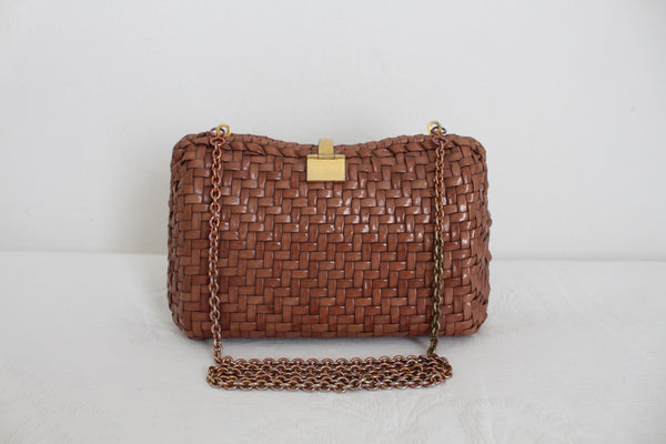 VINTAGE WICKER BASKET CHAIN BAG
