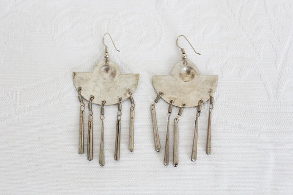 VINTAGE TRIBAL ENGRAVED DROP EARRINGS