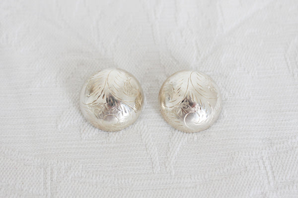 STERLING SILVER FILIGREE CLIP-ON EARRINGS