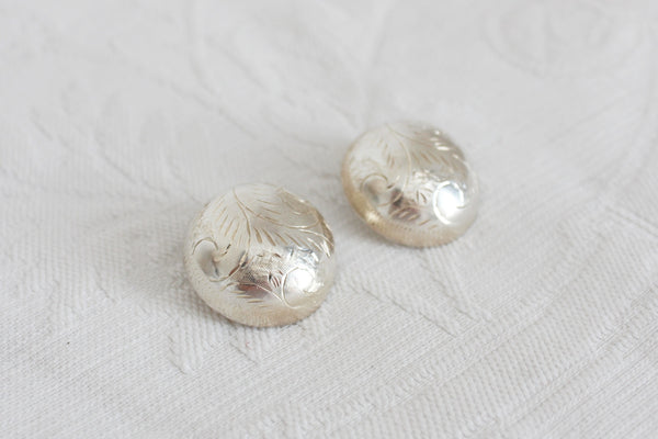 STERLING SILVER FILIGREE CLIP-ON EARRINGS