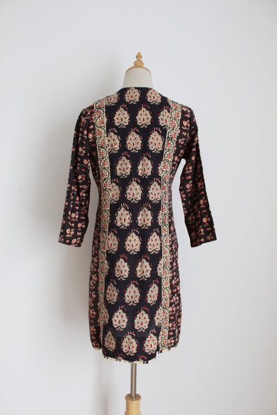 INDIAN COTTON PRINTED TUNIC TOP - SIZE 8