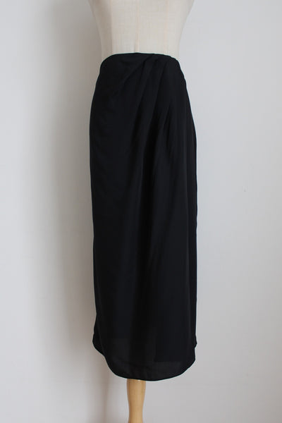 TRENERY MODAL RUCHED SKIRT BLACK - SIZE 12