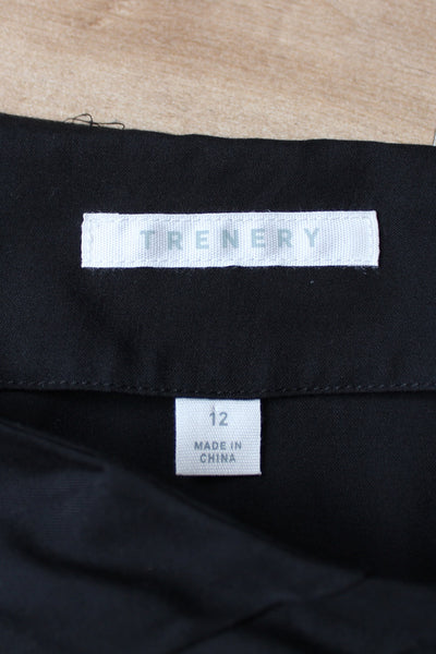TRENERY MODAL RUCHED SKIRT BLACK - SIZE 12