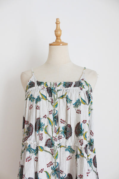 JANE VALKEN PRINTED DRESS WHITE - SIZE 10
