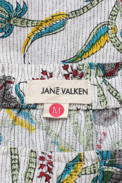 JANE VALKEN PRINTED DRESS WHITE - SIZE 10