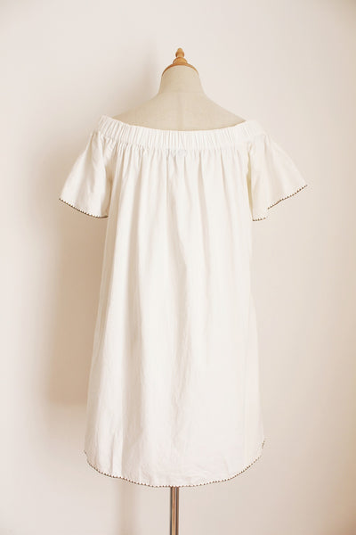 FRENCH CONNECTION EMBROIDERY DRESS WHITE - SIZE 10