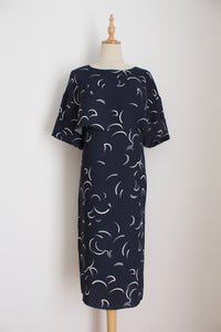 & OTHER STORIES PRINTED DRESS BLUE WHITE - SIZE 8