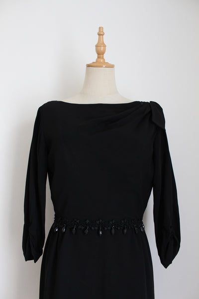 VINTAGE JANE PARIS BEADED COCKTAIL DRESS - SIZE 8