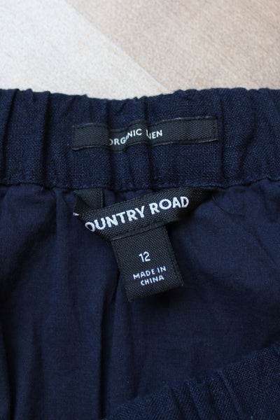 COUNTRY ROAD ORGANIC LINEN SKIRT - SIZE 12