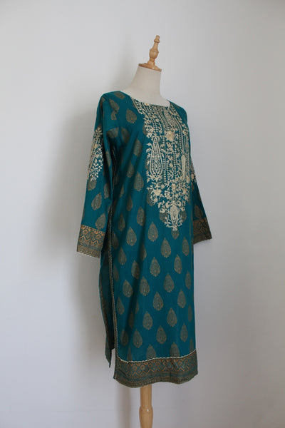 BIN SAEED COTTON EMBROIDERY KAFTAN TOP - SIZE 10