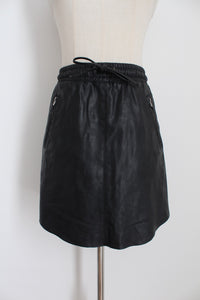 DISTRIKT NORREBRO FAUX LEATHER SKIRT - SIZE 8