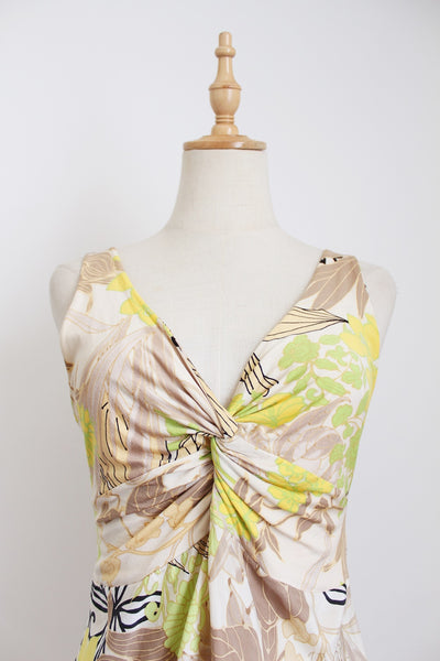 MARC CAIN 100% SILK PRINTED TOP - SIZE 8/10