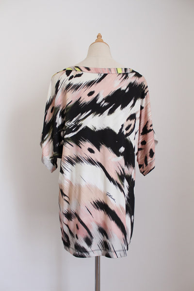 JUST CAVALLI PRINTED OVERSIZE TOP - SIZE XL