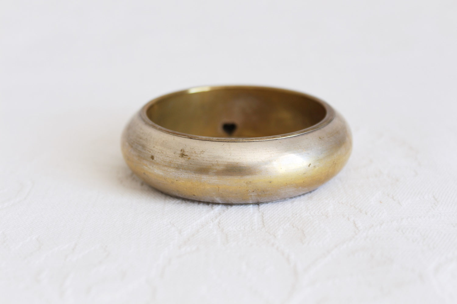 VINTAGE SILVER PLATED BRASS BANGLE