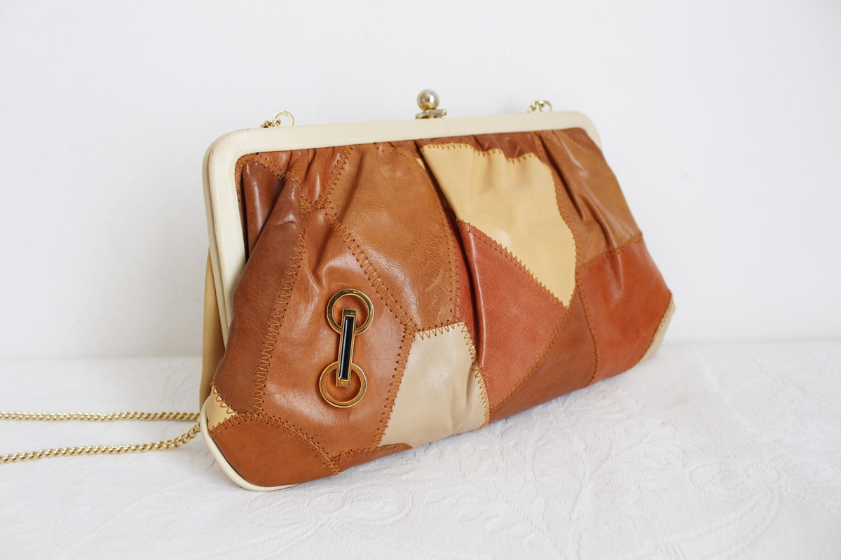 VINTAGE PATCHWORK HANDBAG TAN – Lehza Vintage