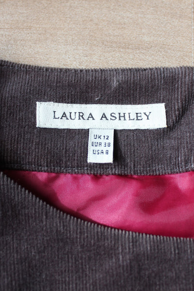 LAURA ASHLEY CORDUROY SHIFT DRESS - SIZE 10