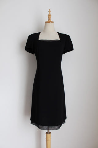 LIZ CLAIBORNE SHIFT DRESS BLACK - SIZE 12