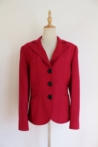 GERRY WEBER VINTAGE BLAZER SCARLET - SIZE 12