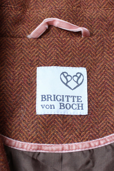 BRIGITTE VON BOCH TWEED WOOL BLAZER - SIZE 16