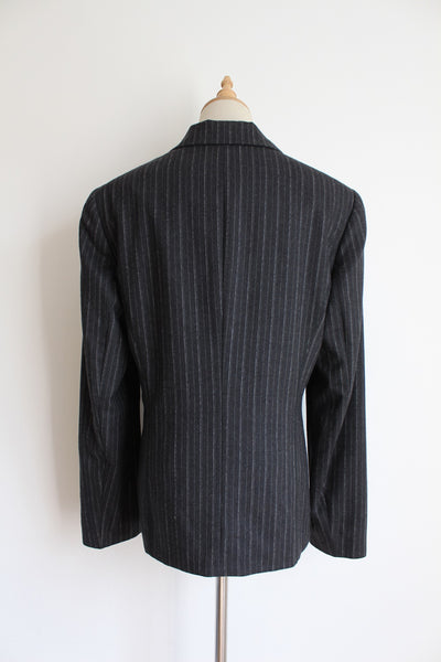 GERRY WEBER WOOL PINSTRIPE BLAZER GREY - SIZE 10