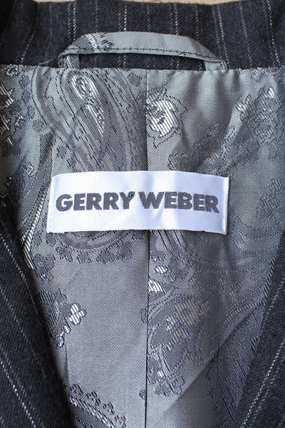 GERRY WEBER WOOL PINSTRIPE BLAZER GREY - SIZE 10