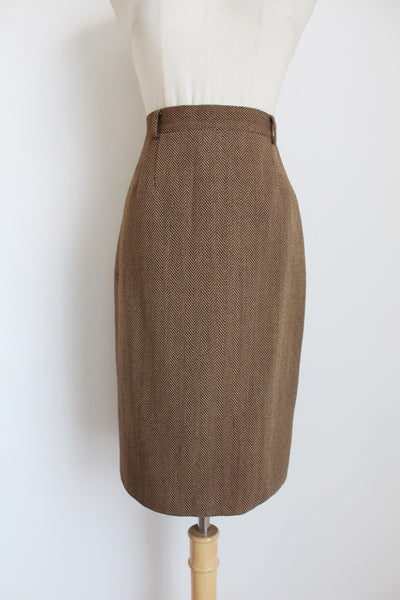 GERRY WEBER VINTAGE PENCIL SKIRT TAN - SIZE 6