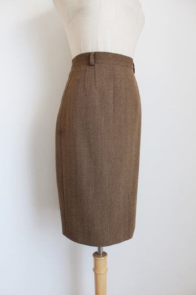 GERRY WEBER VINTAGE PENCIL SKIRT TAN - SIZE 6